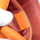 Salvatore Ferragamo Vala Chain Shoulder Bag Leather Orange Gold Auth BA12335-12
