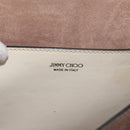 Jimmy Choo Shoulder Bag Leather White Gold Auth BA12336-16