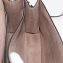 Jimmy Choo Shoulder Bag Leather White Gold Auth BA12336-22