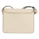 Jimmy Choo Shoulder Bag Leather White Gold Auth BA12336-3