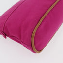 HERMES Bolide MM Pouch Canvas Pink Silver Auth BA12339A-15