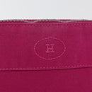 HERMES Bolide MM Pouch Canvas Pink Silver Auth BA12339A-9