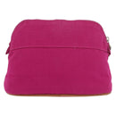 HERMES Bolide MM Pouch Canvas Pink Silver Auth BA12339A-2