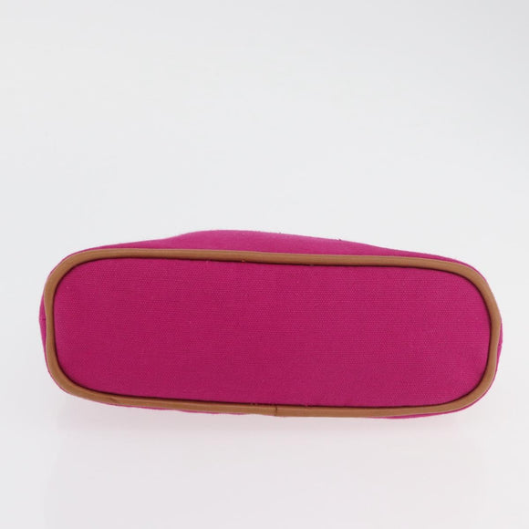 HERMES Bolide MM Pouch Canvas Pink Silver Auth BA12339A