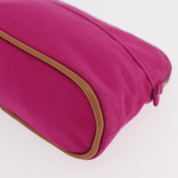 HERMES Bolide MM Pouch Canvas Pink Silver Auth BA12339A