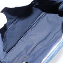 HERMES Bolide 25 Pouch Canvas Navy Silver Auth BA12340A-10
