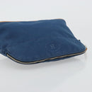 HERMES Bolide 25 Pouch Canvas Navy Silver Auth BA12340A-5
