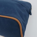 HERMES Bolide 25 Pouch Canvas Navy Silver Auth BA12340A-7
