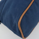 HERMES Bolide 25 Pouch Canvas Navy Silver Auth BA12340A-14