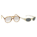 GIVENCHY Christian Dior Sunglasses plastic 2 Set Beige Brown Auth BA12345-1