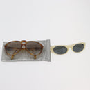 GIVENCHY Christian Dior Sunglasses plastic 2 Set Beige Brown Auth BA12345-18