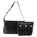 Salvatore Ferragamo Shoulder Bag Leather 2 Set Black Auth BA12347-1