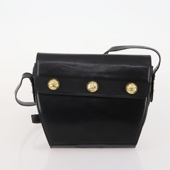 Salvatore Ferragamo Shoulder Bag Leather 2 Set Black Auth BA12347