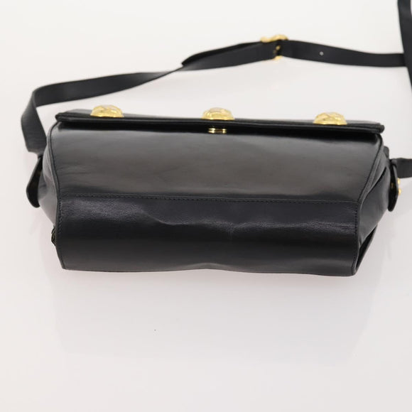 Salvatore Ferragamo Shoulder Bag Leather 2 Set Black Auth BA12347