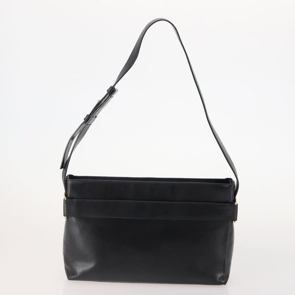 Salvatore Ferragamo Shoulder Bag Leather 2 Set Black Auth BA12347