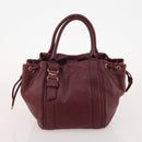 Salvatore Ferragamo Gancini Hand Bag Leather 2 Set Red White Auth BA12348-10