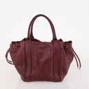 Salvatore Ferragamo Gancini Hand Bag Leather 2 Set Red White Auth BA12348-11