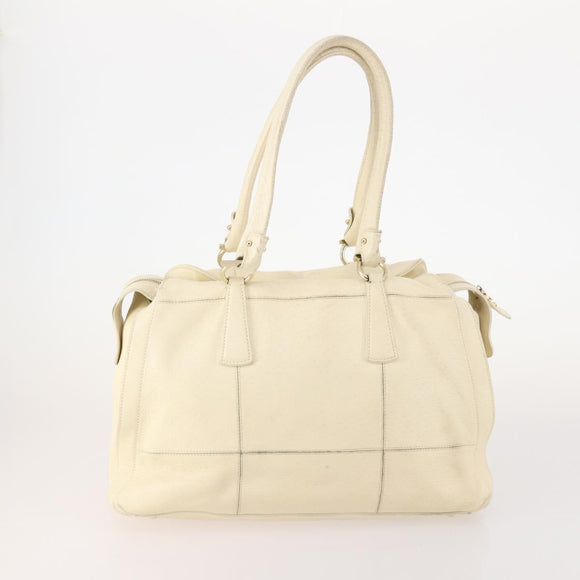 Salvatore Ferragamo Gancini Hand Bag Leather 2 Set Red White Auth BA12348