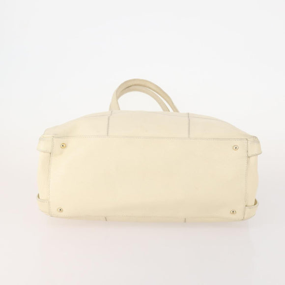 Salvatore Ferragamo Gancini Hand Bag Leather 2 Set Red White Auth BA12348