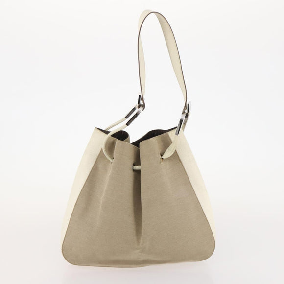 GUCCI GG Canvas Sherry Line Shoulder Bag Canvas 2 Set Beige Auth BA12349