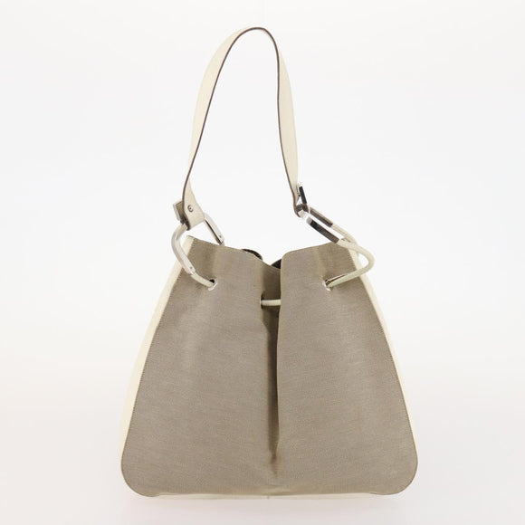 GUCCI GG Canvas Sherry Line Shoulder Bag Canvas 2 Set Beige Auth BA12349
