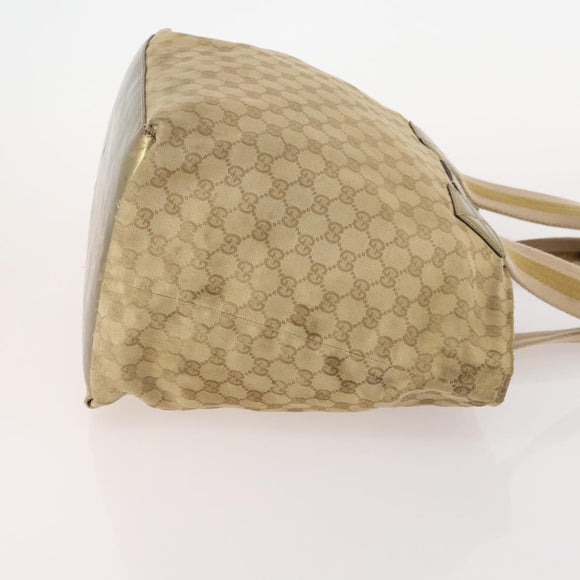 GUCCI GG Canvas Sherry Line Shoulder Bag Canvas 2 Set Beige Auth BA12349