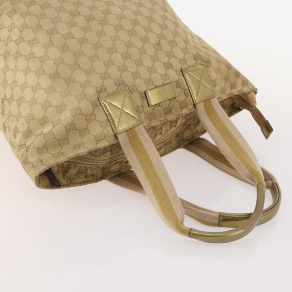 GUCCI GG Canvas Sherry Line Shoulder Bag Canvas 2 Set Beige Auth BA12349