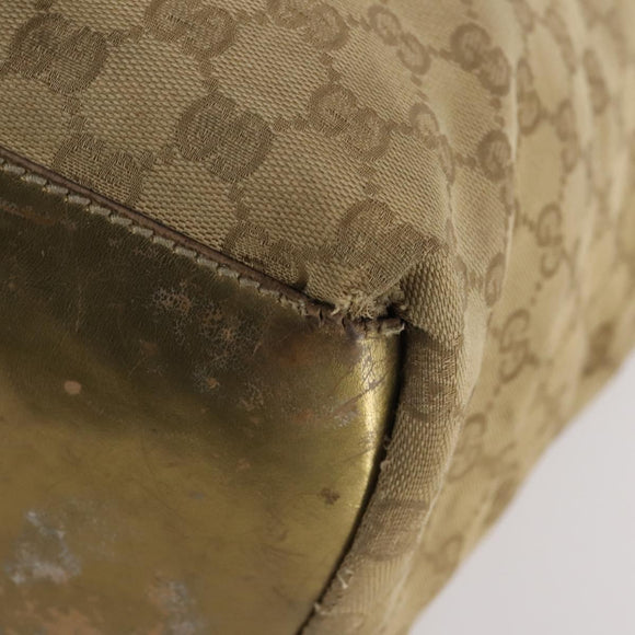 GUCCI GG Canvas Sherry Line Shoulder Bag Canvas 2 Set Beige Auth BA12349