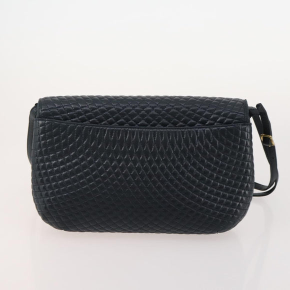 BALLY Shoulder Bag Leather 3 Set Navy Black Brown Auth BA12350