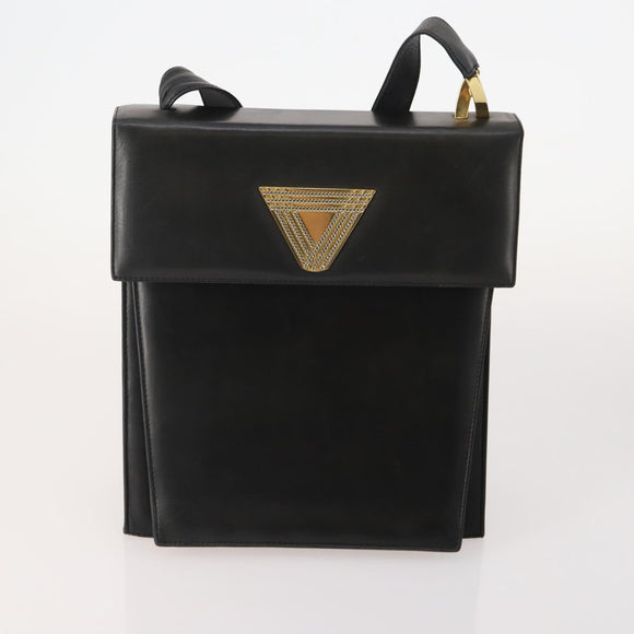 BALLY Shoulder Bag Leather 3 Set Navy Black Brown Auth BA12350