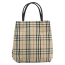 HERMES Burberry Nova Check Hand Bag Canvas 2 Set Beige Black Auth BA12351-2