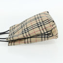 HERMES Burberry Nova Check Hand Bag Canvas 2 Set Beige Black Auth BA12351-4