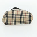 HERMES Burberry Nova Check Hand Bag Canvas 2 Set Beige Black Auth BA12351-6