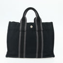 HERMES Burberry Nova Check Hand Bag Canvas 2 Set Beige Black Auth BA12351-8