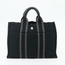HERMES Burberry Nova Check Hand Bag Canvas 2 Set Beige Black Auth BA12351-9