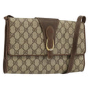 GUCCI GG Supreme Shoulder Bag PVC Beige Gold 904 02 050 Auth BA12354-1