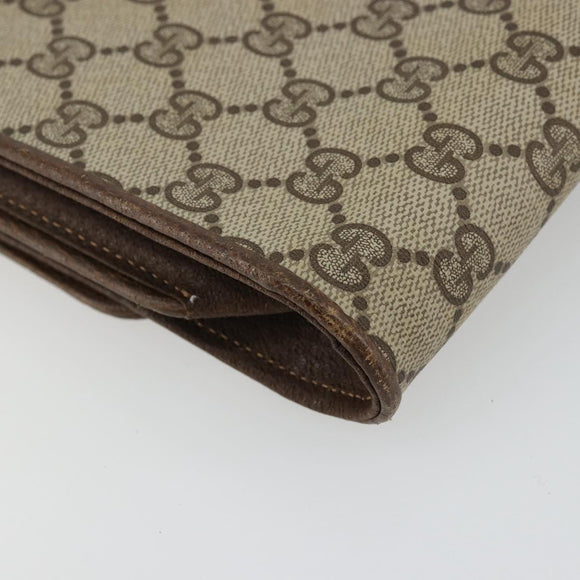 GUCCI GG Supreme Shoulder Bag PVC Beige Gold 904 02 050 Auth BA12354