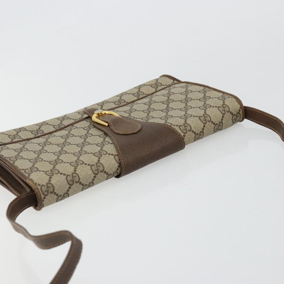 GUCCI GG Supreme Shoulder Bag PVC Beige Gold 904 02 050 Auth BA12354