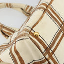 PRADA Canapa GM Tote Bag Canvas Beige Gold Auth BA12356-13