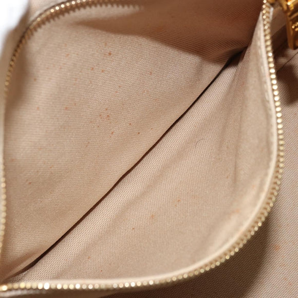 PRADA Canapa GM Tote Bag Canvas Beige Gold Auth BA12356