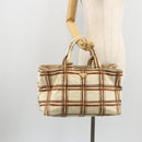 PRADA Canapa GM Tote Bag Canvas Beige Gold Auth BA12356-24