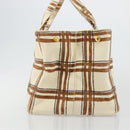 PRADA Canapa GM Tote Bag Canvas Beige Gold Auth BA12356-5