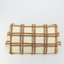 PRADA Canapa GM Tote Bag Canvas Beige Gold Auth BA12356-9