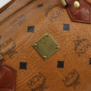 MCM Vicetos Logogram Hand Bag PVC Leather Brown Gold Auth BA12357A-15