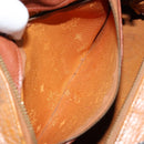 MCM Vicetos Logogram Hand Bag PVC Leather Brown Gold Auth BA12357A-21