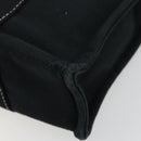 HERMES Fourre Tout PM Hand Bag cotton Black Silver Auth BA12358A-9