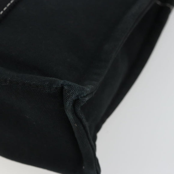 HERMES Fourre Tout PM Hand Bag cotton Black Silver Auth BA12358A