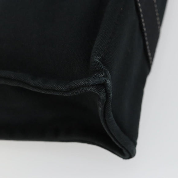 HERMES Fourre Tout PM Hand Bag cotton Black Silver Auth BA12358A