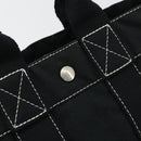 HERMES Fourre Tout PM Hand Bag cotton Black Silver Auth BA12358A-17
