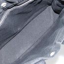 HERMES Fourre Tout PM Hand Bag cotton Black Silver Auth BA12358A-10